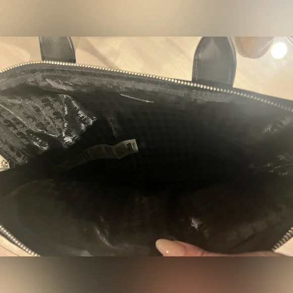 New Karl Lagerfeld Ikonik Laptop Case Briefcase Black - Picture 7 of 13